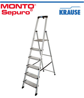 Алуминиева домакинска степ-стълба KRAUSE Sepuro 5+1